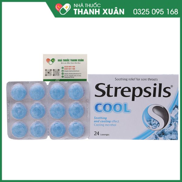 Strepsils Cool giúp giảm đau họng dùng cho trẻ em và người lớn